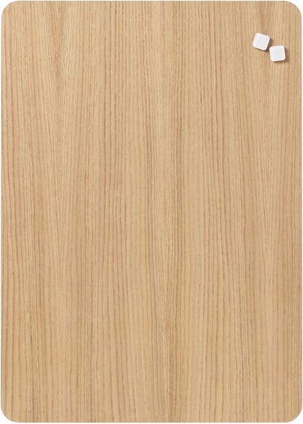 Glasmagneetbord Naga 50x70cm eiken afgeronde hoeken