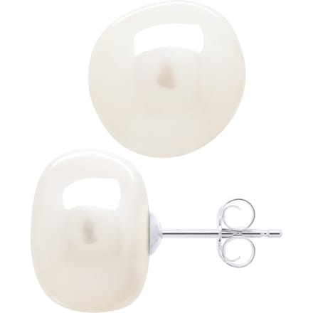 Oorbellen Wit Goud - Echte Cultuurzoetwaterparels Barok 12-13 mm