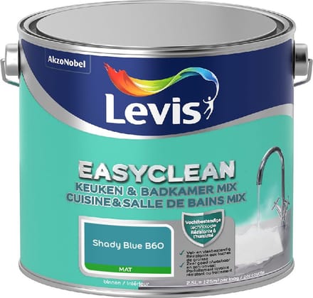 Levis - Easyclean Keuken & Badkamer Mix - Shady Blue B60 - Mengverf - 2,5 L