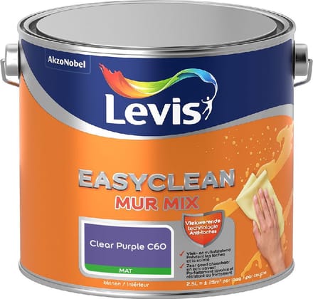 Levis - Easyclean Mur Mat Mix - Clear Purple C60 - Mengverf - 2,5 L