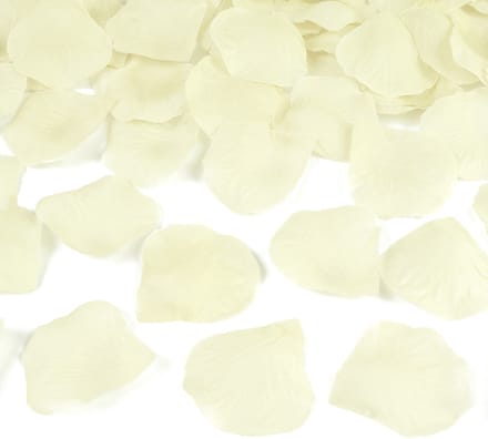 Rozenblaadjes snippers - creme wit - 500x stuks - Bruiloft decoratie - Feestartikelen