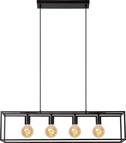 Lucide CAPRI - Hanglamp - 4xE27 - Zwart