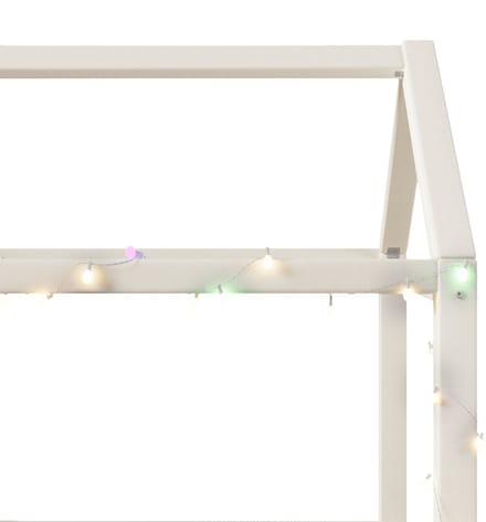 Gestoffeerd chaise longue (90 x 200 cm) met LED-lichtstrips, beige