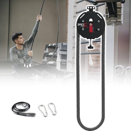 Kabel Katrolsysteem - Thuisgym Touwtrainer - Complete Lichaamstraining - Verstelbare Weerstand - 4 Meter Touw - Rood