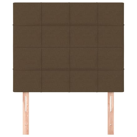 vidaXL - Hoofdbord - donkerbruin - 90x5x118/128 - cm - Stof