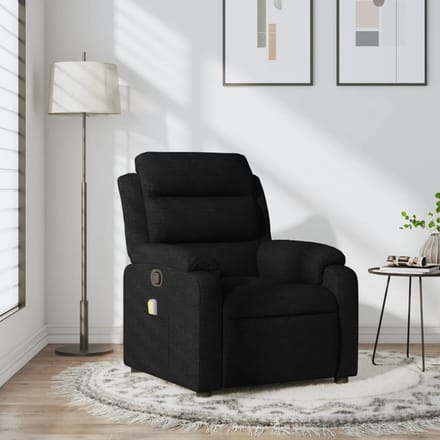 vidaXL - Massagestoel - met - zwarte - stof