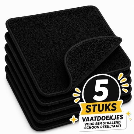 NanoPlus Vaatdoekje 5 stuks - Zwart
