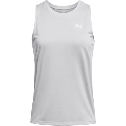 Under Armour Tech Tank Twist-GRY Dames Sportshirt - Halo Grijs / Wit