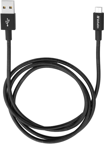 Micro B USB Cable Sync&Charge 100cm Verbatim Micro-USB synchronisatie- & oplaadkabel 100 cm zwart
