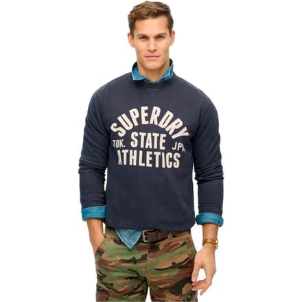 Superdry - Athletic Essentials sweatshirt met ronde hals - Heren - Truien