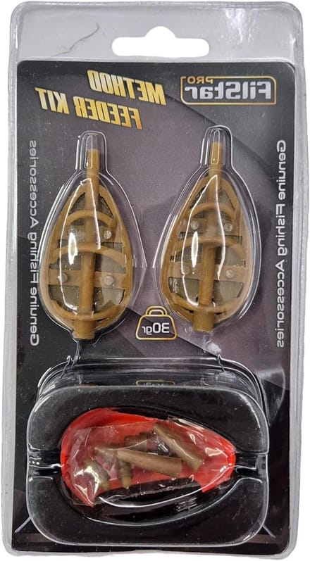 Inline Method Feeder Kit - Visvoer Dispenser Set - Karper Vissen - Hollow Out Design - 30g 3 Stuks - Groen