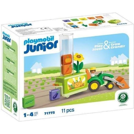 Playmobil Junior - Junior Tractor with Loading and Unloading System - 71773