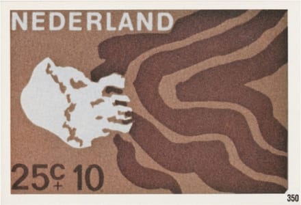 Briefkaart met afbeelding kwal postzegel