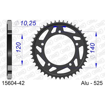 Tandwiel Afam 525 42 dents