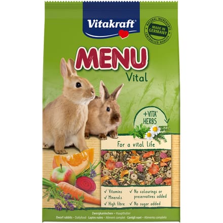 Vitakraft Menu Vital Dwergkonijn - Konijnenvoer - 5 kg