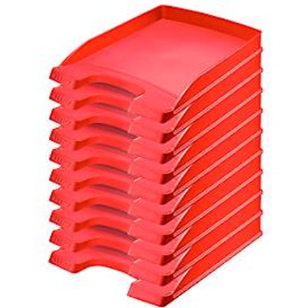 LEITZ® brievenbak Plus 5237, A4, 10 stuks, rood