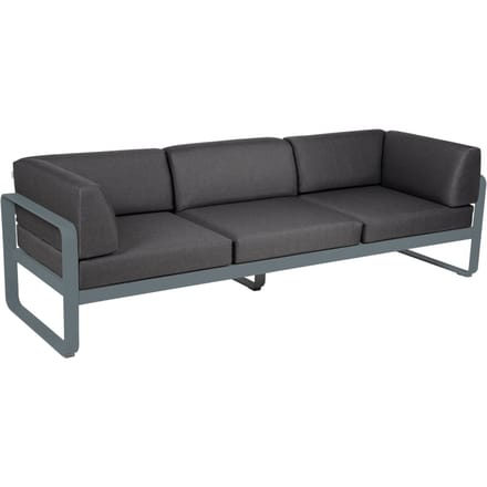 Fermob BELLEVIE club sofa 3 zits - 26 stormgrijs mat - A3 grafietgrijs