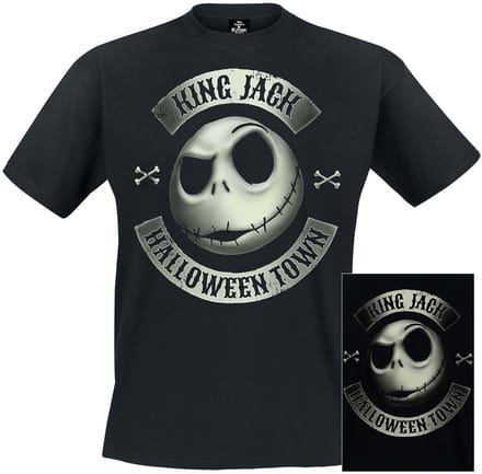 The Nightmare Before Christmas Jack - Glow Heren T-shirt - zwart - XL