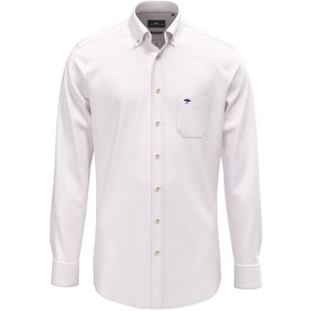 Fynch-Hatton Overhemd Fine Stripe Washed Oxford Magnolia / male