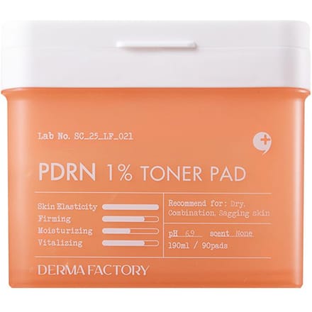 [DERMA FACTORY] PDRN 1% Toner Pad 190ml 90EA white
