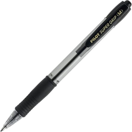 Pilot Balpen Super Grip M 0,3 Mm Navulbaar 14,5 Cm Zwart