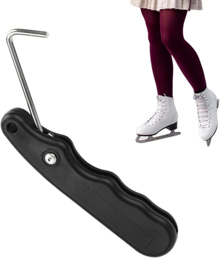Schaatsen spanner - Veters gereedschap - Schaatsen aantrekken - Antislip handgreep - Compact ontwerp - Zwart