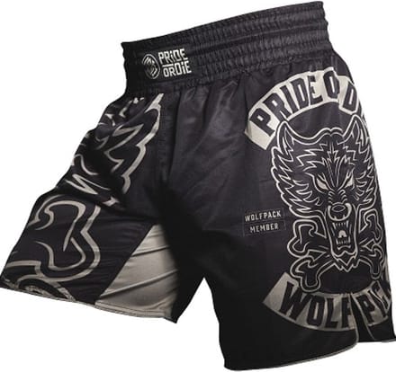 PRiDE or DiE Fight Short Wolfpack Vechtsportbroek Zwart - M - Jeans Maat 32