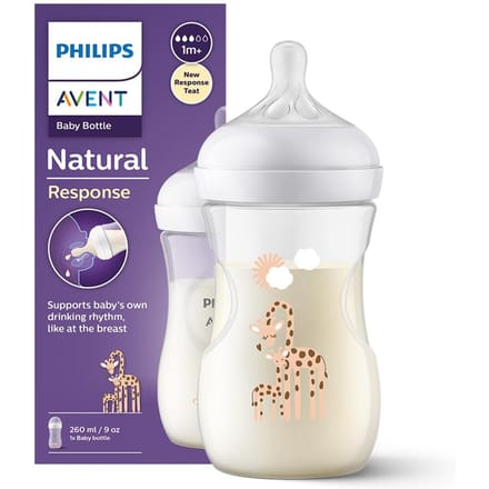 AVENT SCY903/66 Biberon Réactif Décor Naturel 260 ml