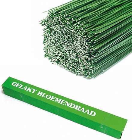 Steekdraad Groen Gelakt Ø1.00x400mm | 2kg