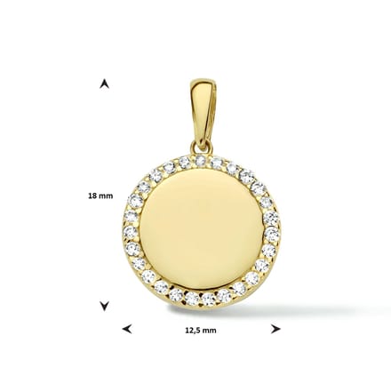 Graveerhanger Rond Zirkonia
