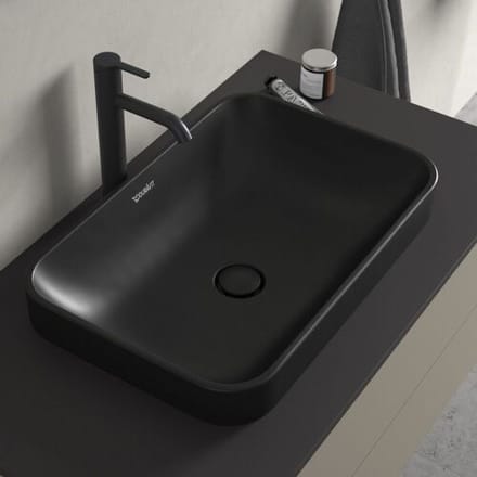 Duravit Happy D.2 Plus countertop sink 60 cm anthracite matt, without overflow, without tap hole bench 2359601300