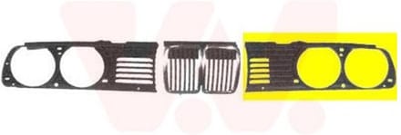 VanWezel 0620511 - Grille calandre gauche pour Bmw 3 e30 de 08/1982 à 1991