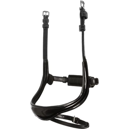 Combinatie paardenneusriem Kieffer Ultrasoft Amy Shine with square chrome buckles