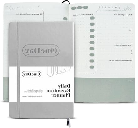 Dagelijkse Planner - Organizer Dagboek - Doelen Behalen - Ongedateerd 90 Dagen - A5 Formaat - Grijs