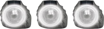 Livarnolux Tuinlampen - Solar - Led - 3 stuks - Grijs
