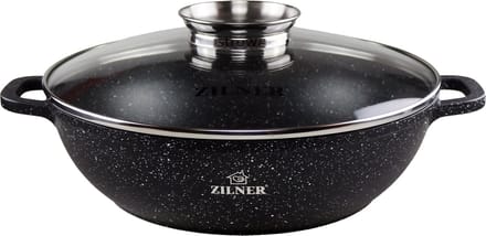 Zilner Lage Marmite 28cm - Antiaanbaklaag, Ovenbestendig, Aromaknop