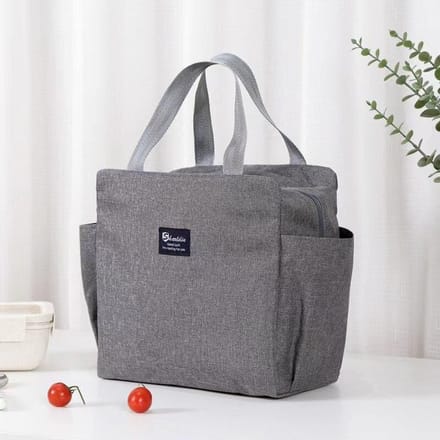 Grote Capaciteit Koeltas Oxford Draagbare Rits Thermische Lunchtassen Geïsoleerde Vriezer Tas Kampeer Picknicktas grijs