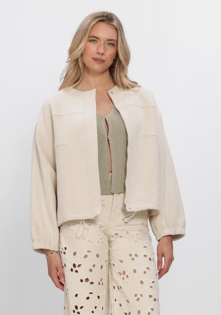 EDITED Carola Jacket Jassen Dames - Zomerjas - Gebroken wit - Maat 40
