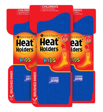 Heat Holders - Set van 3 thermo wintersokken voor kinderen - Koningsblauw