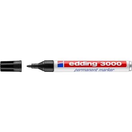 Edding 3000 Permanentmarker rond 1.5-3mm zwart (Origineel)