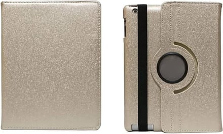 Draaibare Bookcase - Geschikt voor oude iPad Hoes 2e, 3e, 4e Generatie - 9.7 inch (2011,2012) Goud