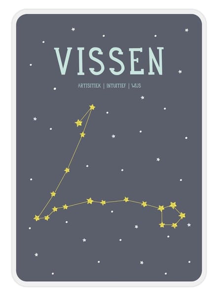 Milestone - Sterrenbeeld Posterkaart - Vissen
