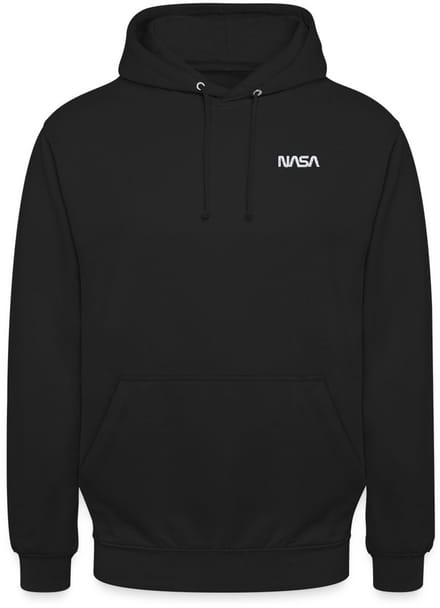 NASA Logo Klein Wit Borduurwerk Hoodie Unisex