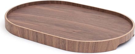 Bosign - CurveLine -Dienblad - Walnoothout - Anti-slip - Medium -  39 x 26 x 3 cm