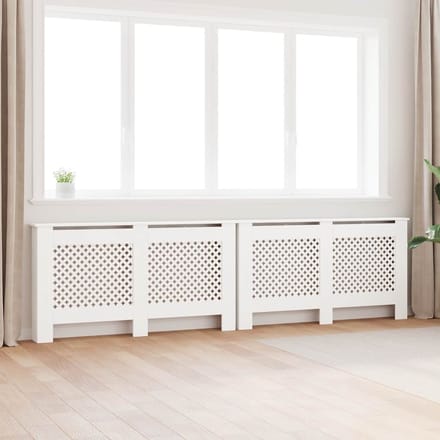 vidaXL Radiatorombouwen 2 st 152x19x81.5 cm MDF wit