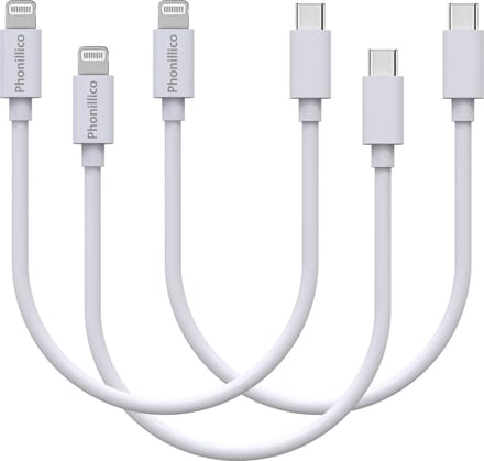 3x Lightning naar USB C Kabel Wit - 0,2 meter - Oplaadkabel voor iPhone 14 / 14 PLUS / 14 PRO / 14 PRO MAX / 13 / 13 MINI / 13 PRO / 13 PRO MAX