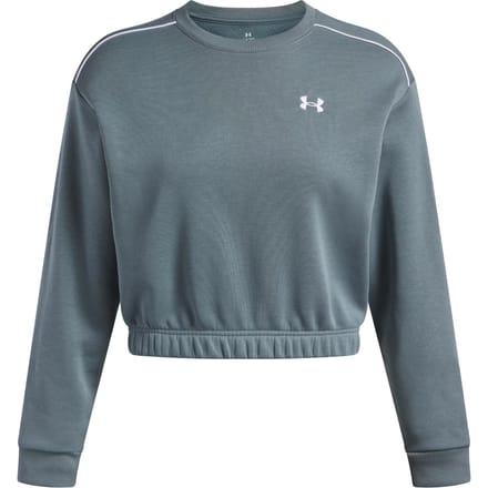 Under Armour Rival Fleece Piped Crew Sweatshirt Dames-blaugrau
