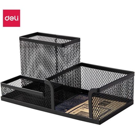 Deli multifunctionele bureau-organizer, zwart, 1 stuk