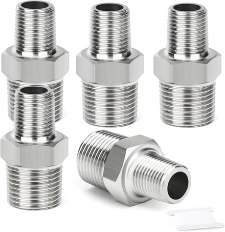 Gegoten Roestvrij Stalen Hex Nippel 1/2 Inch naar 1/4 Inch