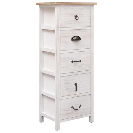 vidaXL - Bijzetkast - 35x25x87 - cm - paulowniahout